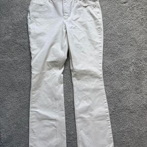White House Black White boot cut jeans Size 10 5 pocket Zip Button Fly